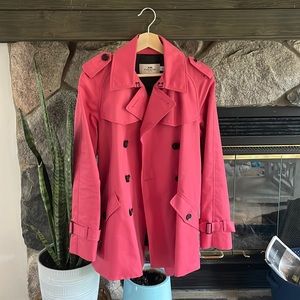 Coach Vibrant Pink Trench Coat